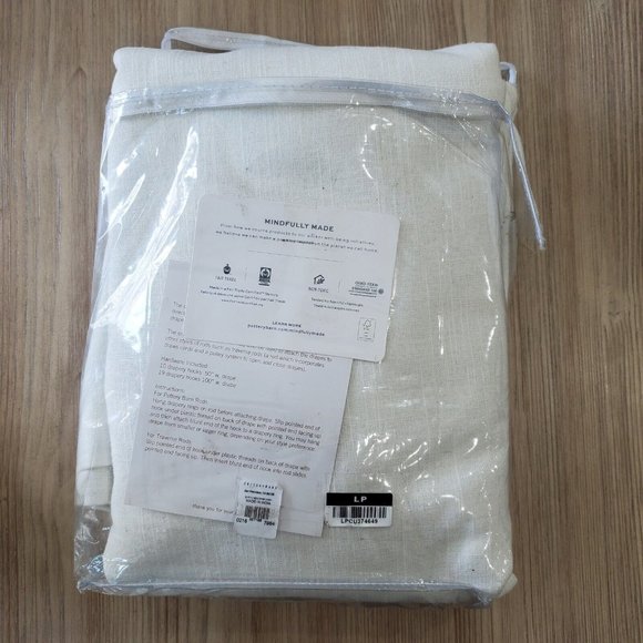 Pottery Barn Emery Drape Grommet Curtain Blackout Curtain 50" x 84" White - Picture 4 of 7